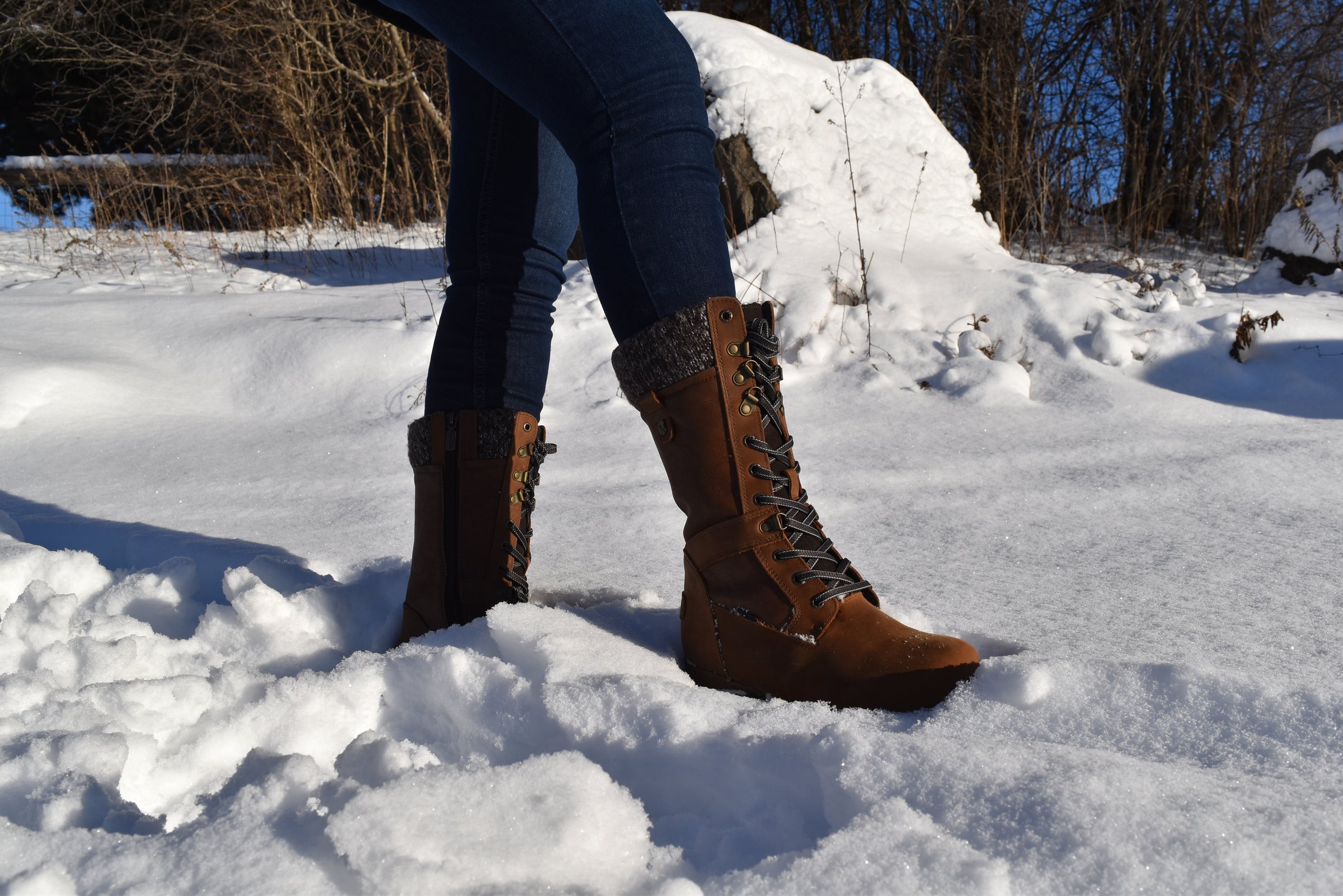 Comfy Moda footwear worn outdoors